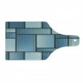 thumbnail image 1 of Country Cutting Board, Patchwork of Different Size Shapes Pattern Vertical Warp Beam Artprint Geometric, Decorative Tempered Glass Cutting and Serving Board, Wine Bottle Shape, Blue, by Ambesonne, 1 of 1
