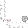 thumbnail image 6 of Gem Stone King 10K Two Tone Gold White Moissanite and Red Ruby Engagement Ring for Women | 1.40 Cttw | Oval 7X5MM | Gemstone Birthstone | Size 5, 6 of 7