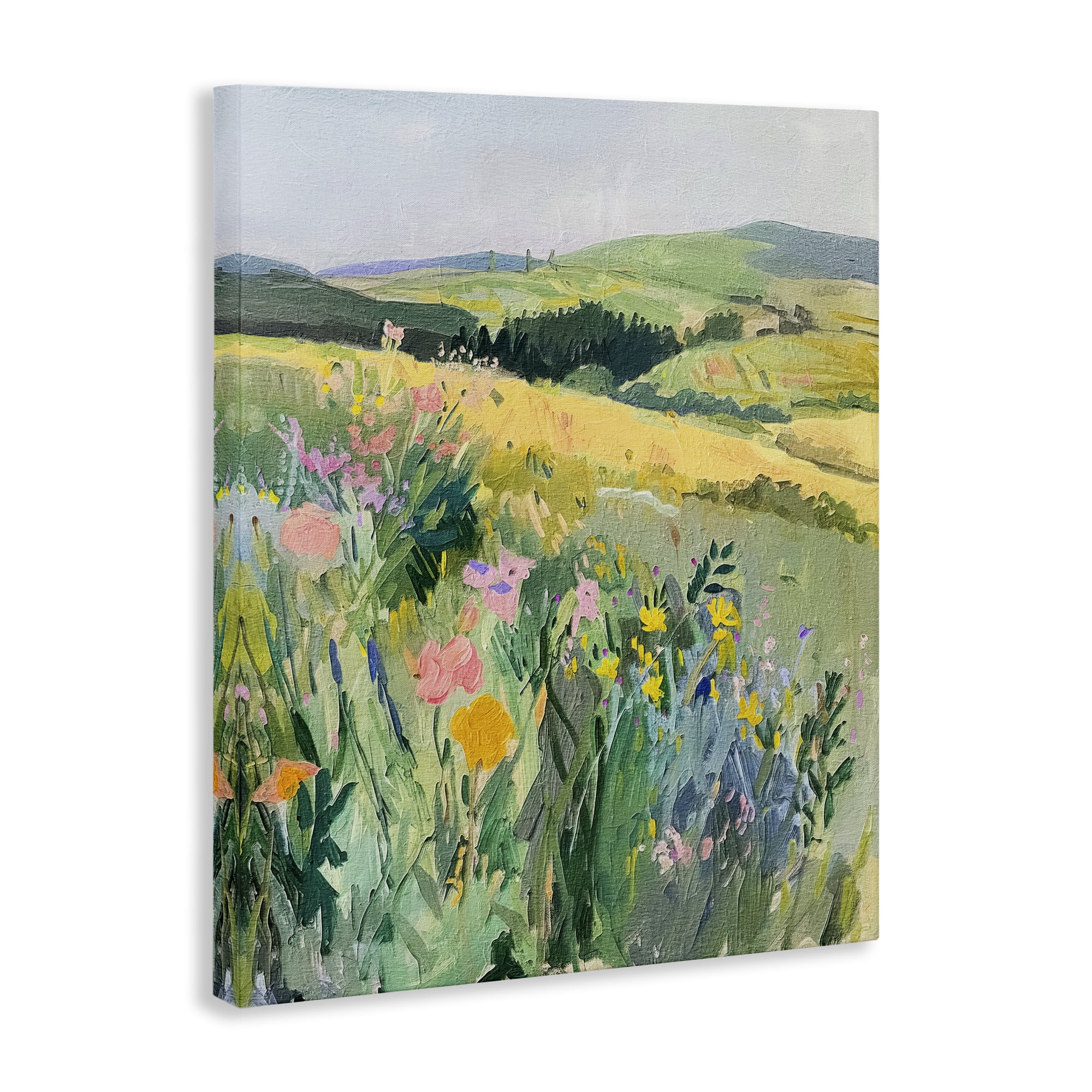 Stupell Industries Pastel Landscape Hills Landscape & Nature Painting Wrapped Canvas Art Print Wall Art, 30 x 40