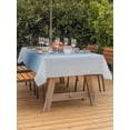 thumbnail image 3 of Outdoor Tablecloth with Umbrella Hole for Patio/Picnic/Party/Camping, Blue Grey Ombre Waterproof Table Cloth Rectangle Table Cover Washable, Farmhouse Gradient Minimalist (60"x 84"), 3 of 8
