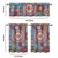 thumbnail image 6 of Kitchen Curtains 36 Inch Short - 3 Panel Set, Rod Pocket Window Curtain, Boho Floral Tribal Style, 100% Polyester for Farmhouse, Kitchen, Cafe, Bedroom, Easy Wash, 6 of 6