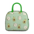 thumbnail image 2 of Lunch Bag Lunch Box for Women Reusable Insulated Lunch Bags,Water-Resistant Avocado Pattern Cooler Lunch Tote Bag, Large Capacity for Work Travel Picnic, 2 of 6