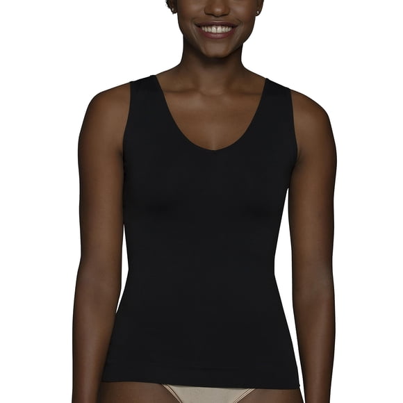 Vanity Fair Women's Layering (Camisole & Tank Tops), SpinTank - Black, Large