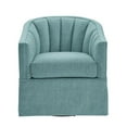 thumbnail image 4 of Comfort Pointe Sanibel Egg Blue Polyester Fabric Skirted Swivel Accent Chair, 4 of 11
