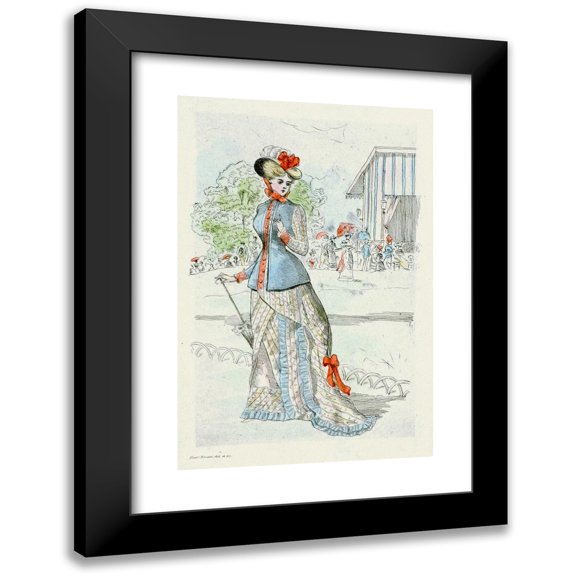 Henri Boutet 11x14 Black Modern Framed Museum Art Print Titled - 1977 Nineteenth Century Female Modes (1908)