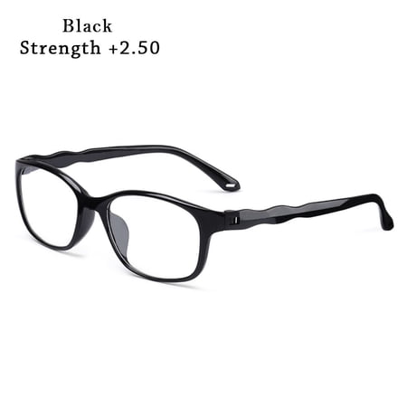 Fashion Women High Definition +1.0~+4.0 PC Frame Presbyopia Eyeglasses Far Sight Eyewear Reading Glasses BLACK STRENGTH +2.50