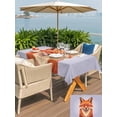 thumbnail image 5 of Outdoor Tablecloths with Umbrella Hole & Zipper, Purple Fox Rectangle Tablecloth 52x70 Inch, Funny Animals Modern Art Waterproof Table Cloth, Patio/Pool/Picnic Table Covers, 5 of 8