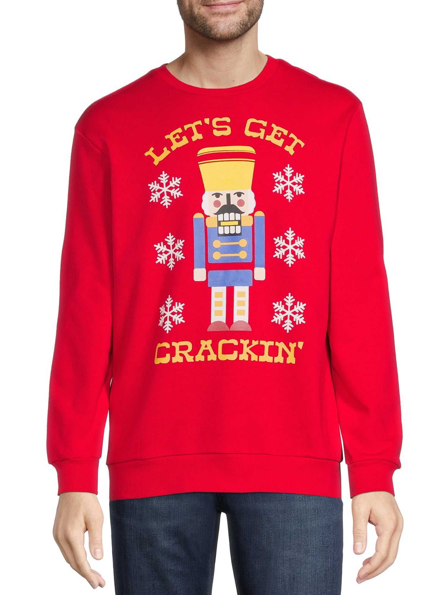 Holiday Christmas Men's & Big Men's Nut Cracker and I Tried Graphic Sweatshirt & T-shirt, 2-Pack