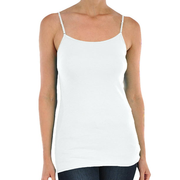 ClothingAve. Women's Basic Cotton Camisole White Large - Walmart.com