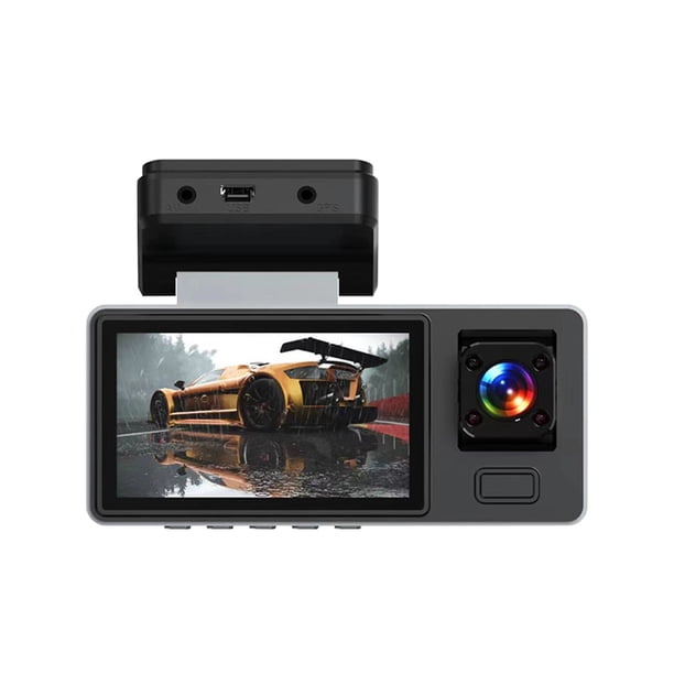 Pisexur Accesorios para coches, Electrónica para cochesCámara de salpicadero para coche con WiFi 1080P FHD, grabadora de conducción frontal e interior, dos lentes, visión nocturna infrarroja HD, sens