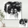thumbnail image 4 of Designart ' Portrait of Afro American Woman XI ' Modern Canvas Wall Art Print, 4 of 4