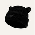 thumbnail image 6 of CAIVO Cute Embroidered Cat Knit Hat Kids Winter Warm With Ear Soft Yarn Cap Cold Weather Birthday Child Solid Color Clothing, 6 of 6