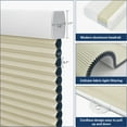 thumbnail image 4 of Keego Cordless Cellular Shade for Windows Insulated Mini Blinds for Room Darkening Blackout Beige, 20"W x 60"H, 4 of 8