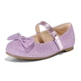 thumbnail image 3 of Kushyshoo Girl's Purple Glitter Flats Soft Mary Jane Dress Party Shoes Non-Slip 1M, 3 of 6