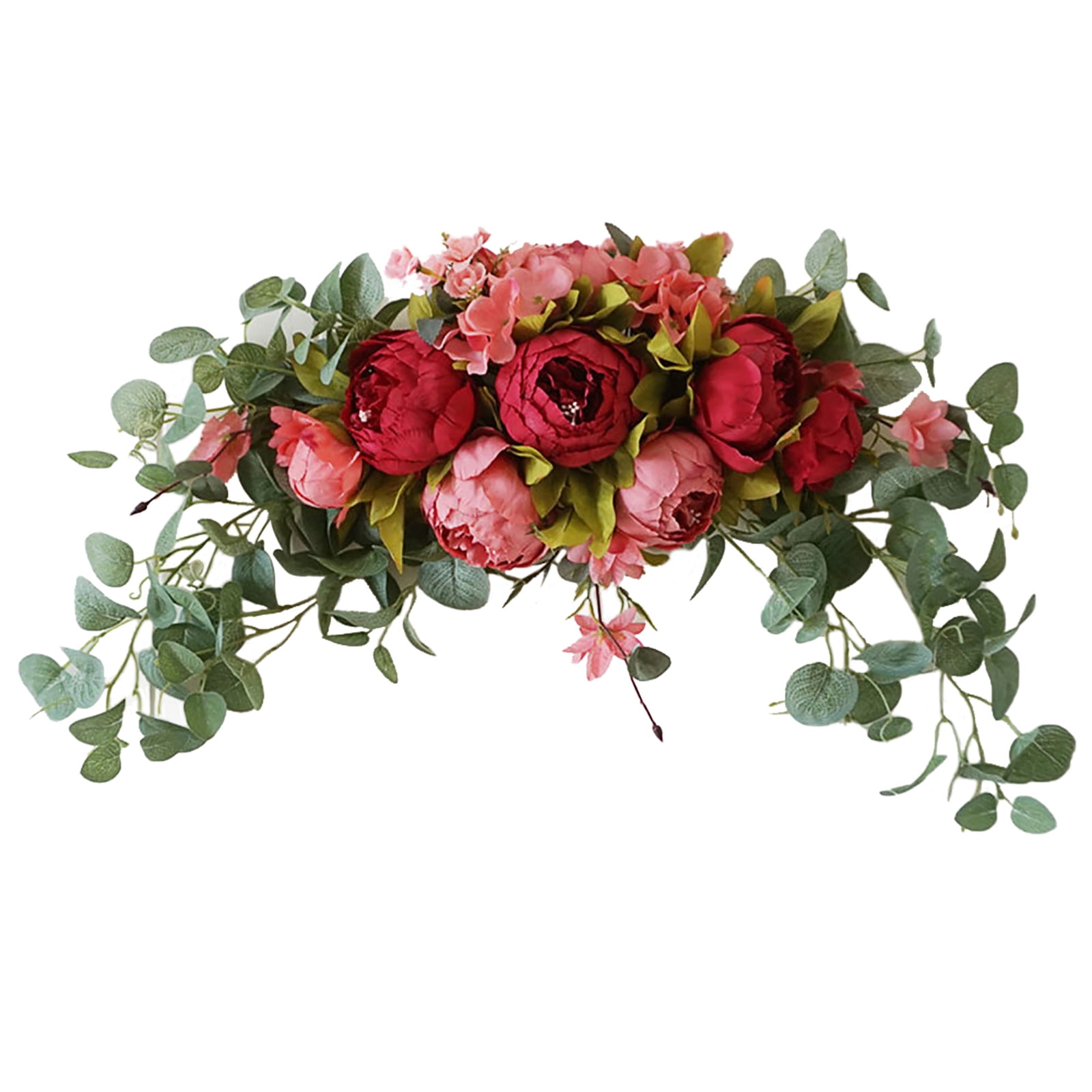 PINK SWAG Roses Hydrangea Silk Wedding Flowers Arch Gazebo Table Centerpieces 