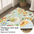 thumbnail image 5 of Floral Door Mat Indoor Entrance, Farmhouse Area Rug 2x3 Entryway Rug Non-Slip Washable Front Door Mat Soft Low Pile Throw Rug for Entryway,Red, 5 of 5