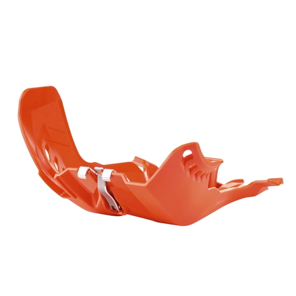 Polisport Motocross Motorcycles (MX) Fortress Skid Plate for KTM EXC/SX 250/300 (2017-2019) Dirt Bikes - OEM Quality, Flexible, Durable & Perfect Fit - Orange