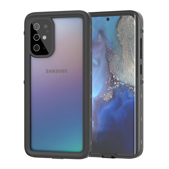 Galaxy S20 Plus Case Waterproof, Build-in Screen Protector Clear Case Cover Shockproof Full Protective IP68 Waterproof Wireless Charging Back Cover for Samsung Galaxy S20 Plus 5G 6.7", Black