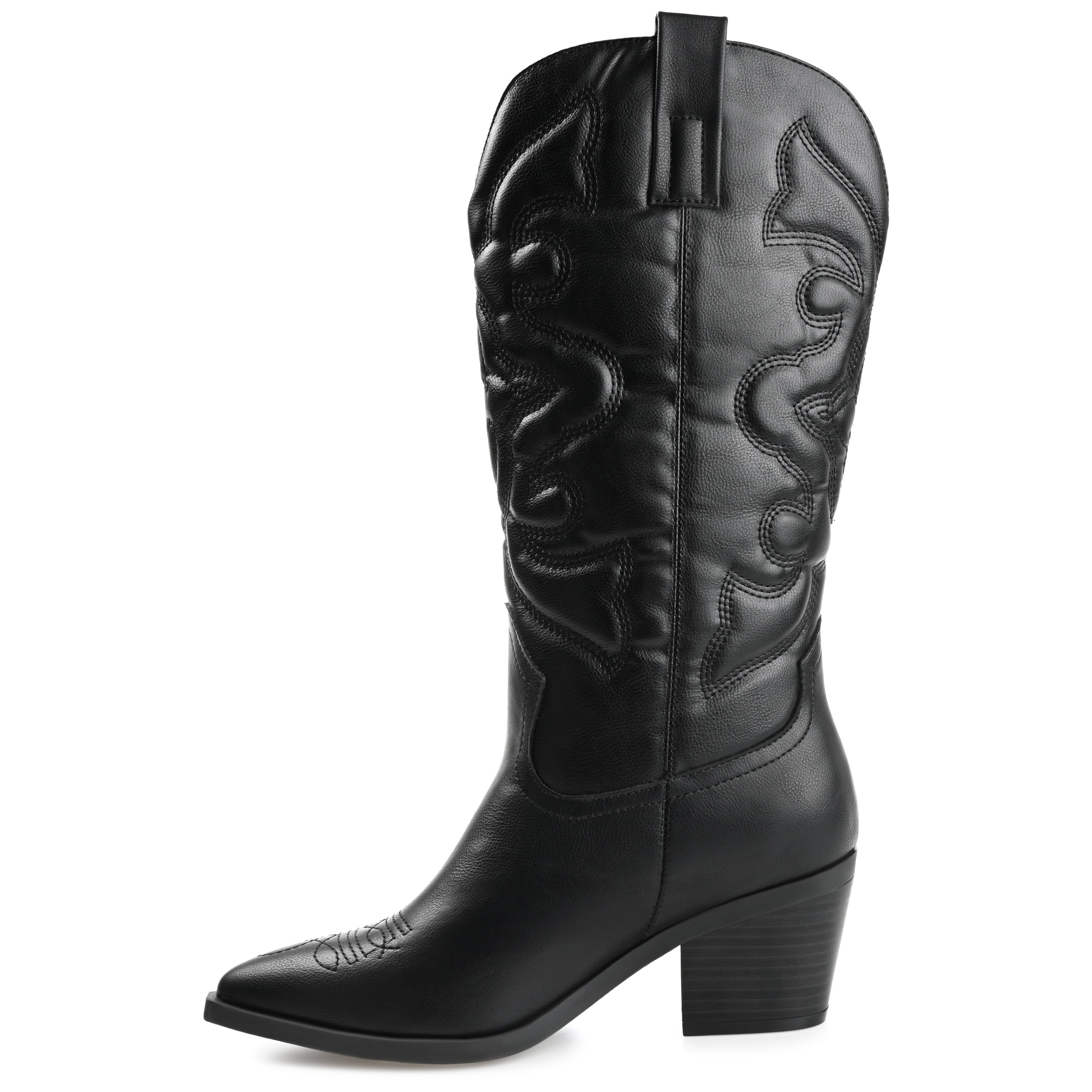 Journee Womens Chantry Pointed Toe Pull On Western Boots