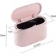 thumbnail image 3 of Pequeño papelera de mesa con tapa de botón para oficina, baño, cocina y dormitorio, almacenamiento de alimentos para mascotas (rosa) Feliz Sencillez, 3 of 4