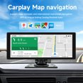 thumbnail image 4 of relayinert Portable Car Play For Car With Dash Cam Car-play Android Auto Mirror Link/Mic/TF/USB/AUX For All Vehicles Bluetooth 12LED Rear Camera, 4 of 6