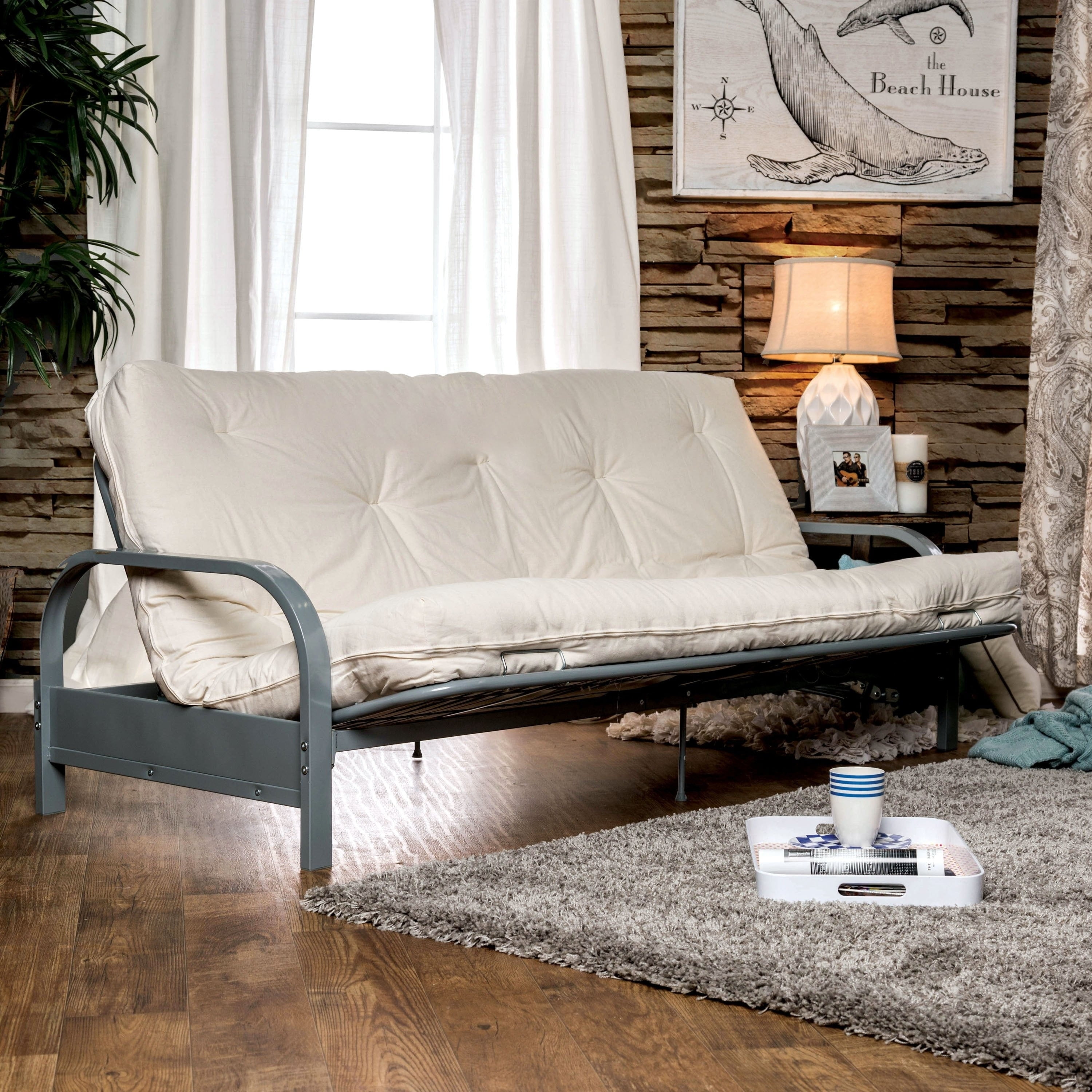 Amaya Contemporary Tufted 8inch Futon Mattress White