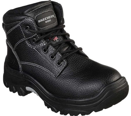 skechers work boots black