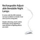 thumbnail image 3 of Kearding Lámpara de lectura USB Protección de doble propósito Clip de trabajo decorativo Luz Estudiante Recargable Ajustable Lámparas de noche Iluminación y accesorios Kearding HA066796-00, 3 of 6