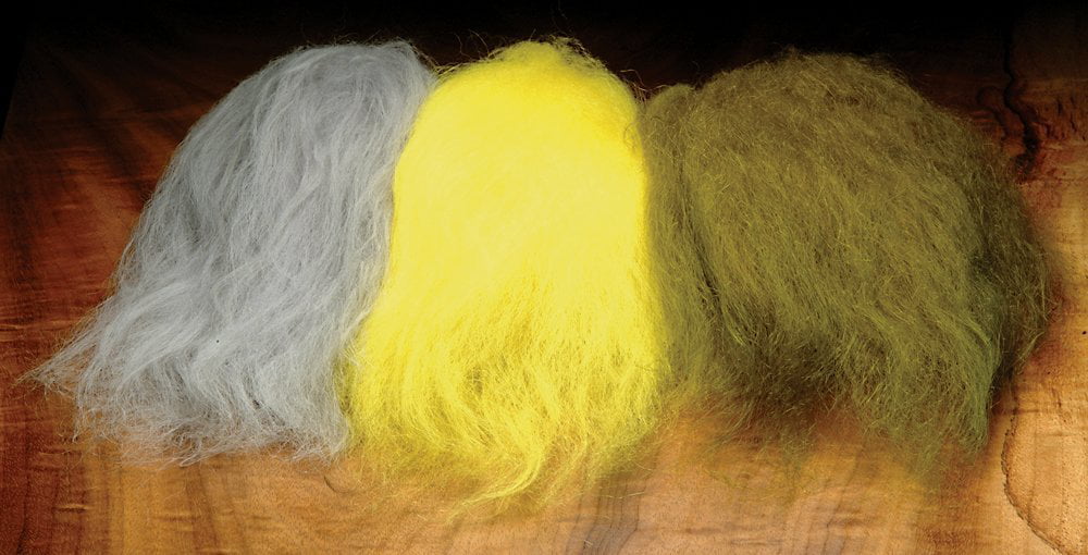 ICE FLIES Icelandic horse hair for fly tying  Yellow 