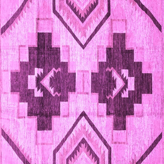 Ahgly Company Indoor Square Southwestern Purple Country Area Rugs, 5' Square