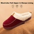 thumbnail image 4 of LongBay Women's Moccasin House Slippers, Wool-Like Memory Foam House Shoes with Plush Fleece Lining, Slip-On Moc Clogs for Indoor Outdoor, 4 of 7
