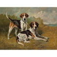 thumbnail image 2 of John Emms 24x19 Gold Ornate Framed and Double Matted Museum Art Print Titled - Two Hounds Resting (1899), 2 of 4