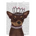 thumbnail image 2 of Fab Funky 26x32 Gold Ornate Wood Framed with Double Matting Museum Art Print Titled - Brown Chihuahua And Tiara, 2 of 4