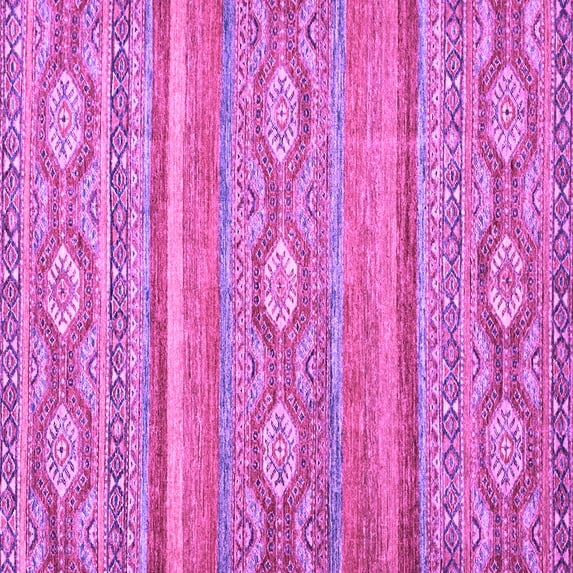 Ahgly Company Indoor Square Abstract Purple Modern Area Rugs, 5' Square