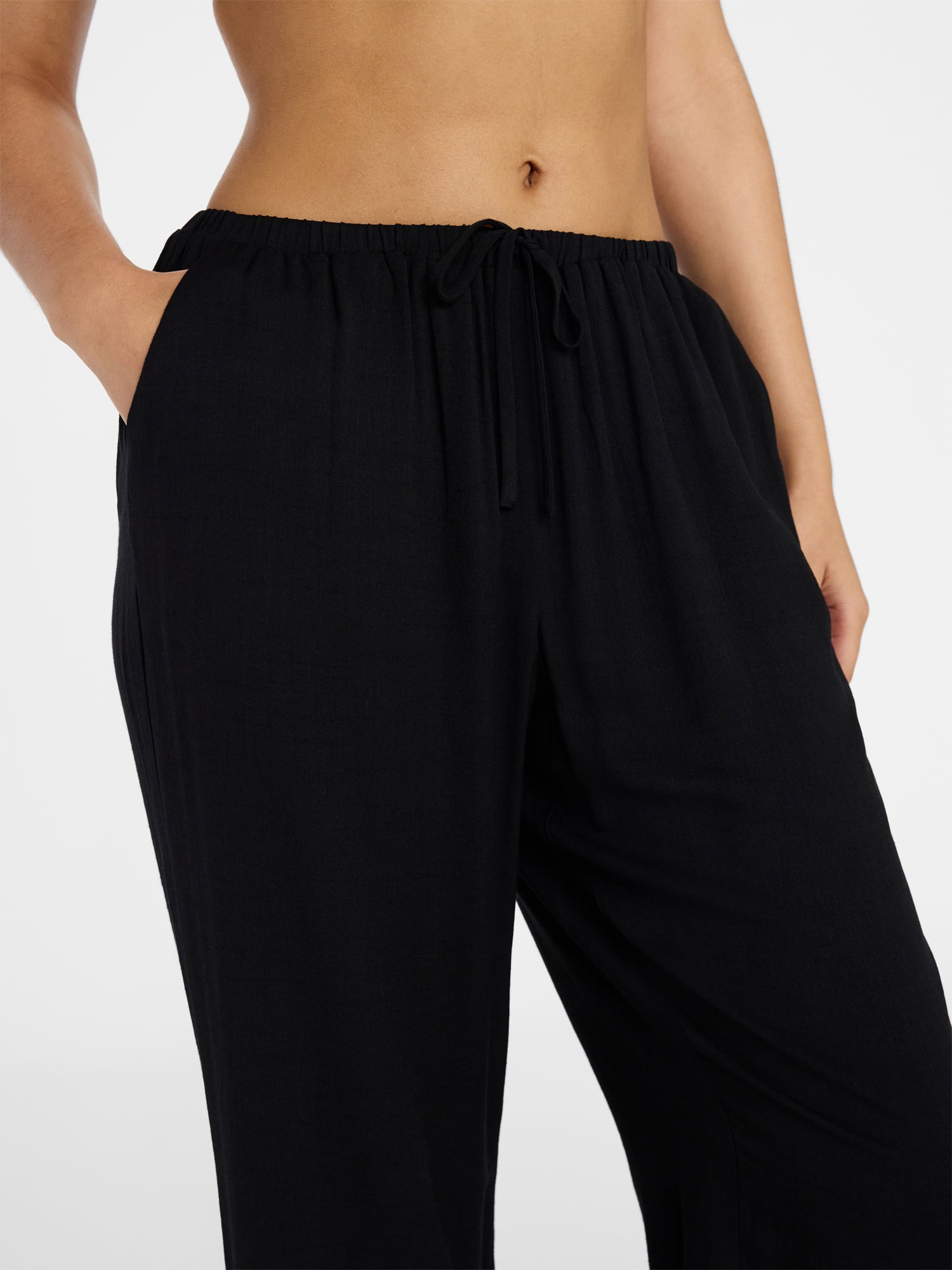 No Boundaries Wide Leg Pants Bikini Coverup, Women's XXS-XXL