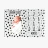 Stars Personalized Baby Months Blanket w Name