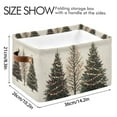 thumbnail image 4 of Yayeee 2 Pack Canvas Storage Basket with Handles for Shelves Fabric Bins Closet Organizer, Hand Drawn Christmas Stars, 4 of 8