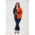 thumbnail image 3 of TIYOMI Plus Size Long Sleeve Tops For Women 5X Halloween Ghost Face Shirts Causal Blouses V Neck Tee Fall Winter Pullover 5XL 28W, 3 of 6