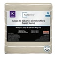 thumbnail image 1 of Juego De Sábanas Mainstays King Size Rayas Beige Blanco, 1 of 4
