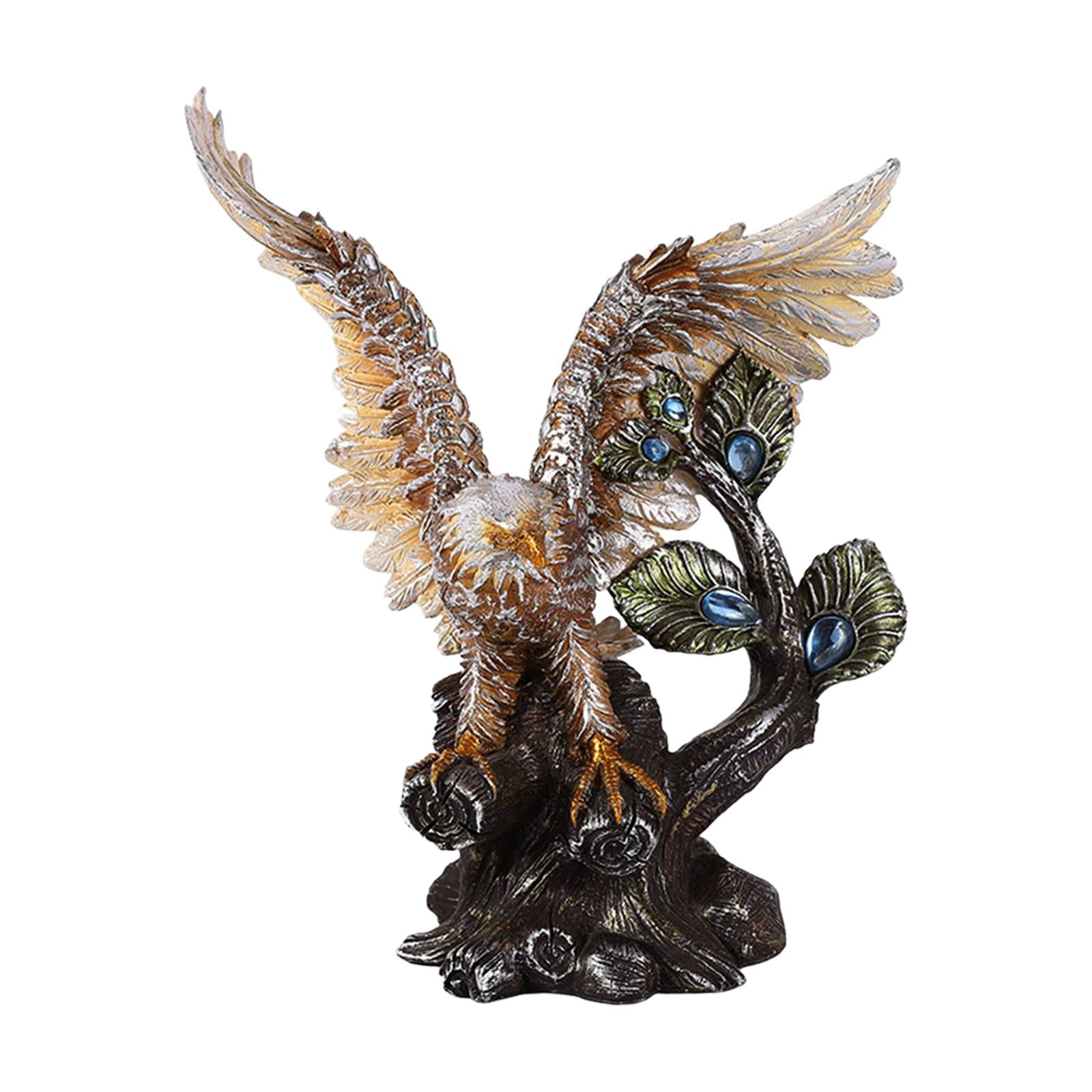 Eagle Statue Collectible Desk Ornament Animal Figurine for Desktop Office  1x