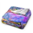 thumbnail image 2 of Kll Fleece Blanket Plush Throw Blanket Colorful Purple Cosmos Flower,Soft Fuzzy Cozy Flannel Blanket For Couch Sofa Bed.(50"X40"), 2 of 9