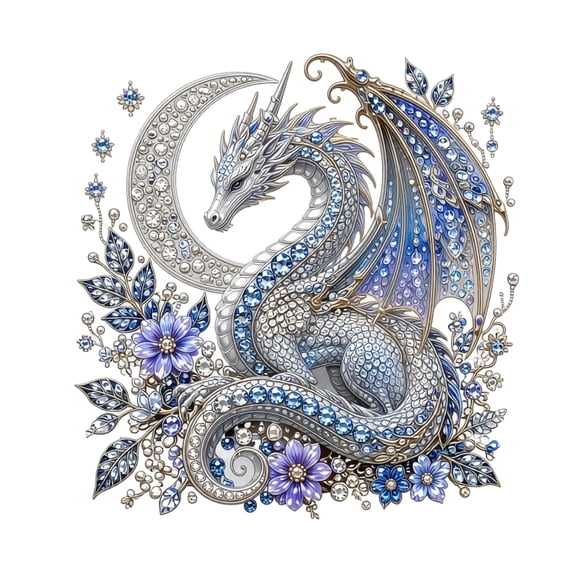 Dragon DIY Pearl Diamond Art Kit for Adults, Diamond Painting Figurine for Wall Holiday & Friend Gift