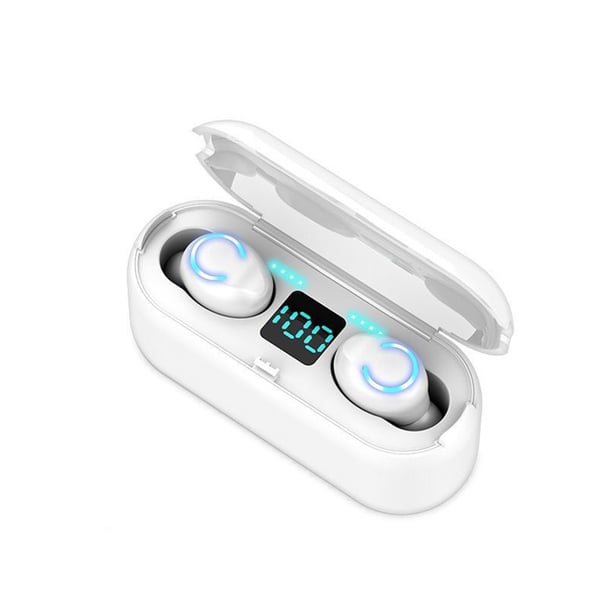 Auriculares Inalámbricos Bluetooth-Compatible con Bluetooth V5.0 Auriculares de deportes recargables impermeables con micrófono Auriculares estéreo portátil Blanco seitruly EL022577-02B
