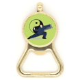 thumbnail image 1 of Chinese Kung Fu Tai Boxing Gossip Beer Bottle Cap Opener Stainless Steel Key Chain, 1 of 3