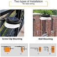 thumbnail image 4 of LINLIN 4pcs Solar Gutter Lights Outdoor Solar Light,Waterproof Solar Garden Lighting Outdoor Landscape Fence Lights for Wall Backyard Porch Patio Driveway Deck (Black 4pcs White Light), 4 of 9