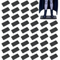 50 PCS Plastic Black Stand Bases for Most 6 inch Action Figure 2.5x1.2inch Action Figure Stand Bases Model Display Support Stand Base 2 Pegs Model Support Stand for GI Joe Motu for DIY