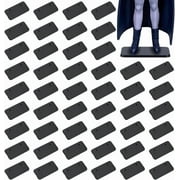 50 PCS Plastic Black Stand Bases for Most 6 inch Action Figure 2.5x1.2inch Action Figure Stand Bases Model Display Support Stand Base 2 Pegs Model Support Stand for GI Joe Motu