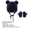 thumbnail image 7 of 2Pcs/Set Unisex Baby Toddler Hat and Mitten Set Winter Knitted Thick Warm Beanie Cap Gloves for Infant Boys Girls, 7 of 7