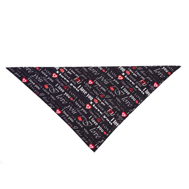 Xihbxyly Bufanda para Mascotas de San Valentín, Diseño de Amor, Tela Suave y Cómoda, Toalla para La Saliva de Tu Mascota, Decoración Elegante, Entretenimiento Familiar, Accesorio para Fiestas, Ajusta