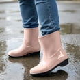 thumbnail image 5 of FRSASU Rain Boots for Women Waterproof Wide Width Ankle Rainboots Comfortable Anti-Slip Rubber Mid Calf Booties Khaki, 5 of 9